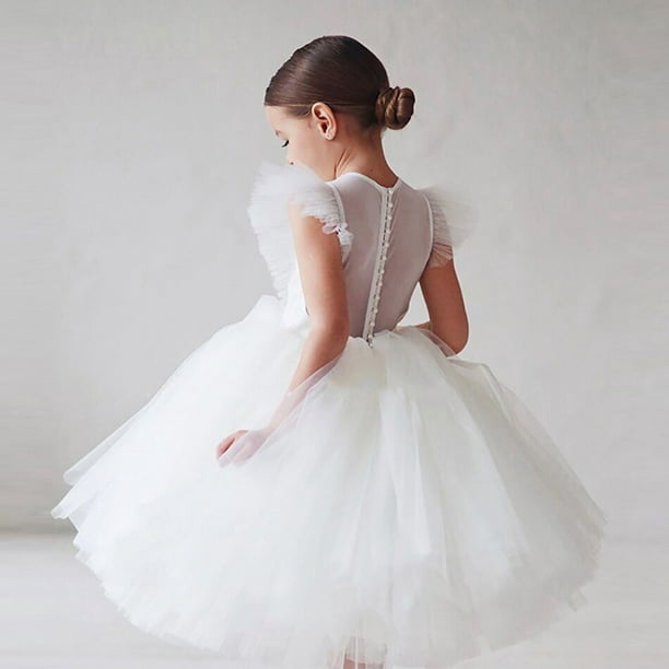 Vestidos blancos para invitados de boda, vestidos de fiesta para niñas muy  elegantes, ropa para niños de 3 a 12 años, nuevo - AliExpress
