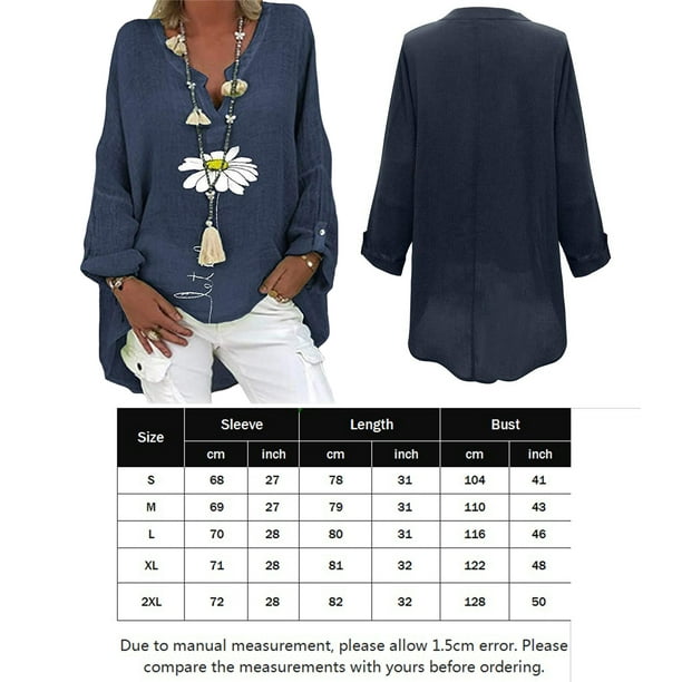 Camisa Camisas informales para mujer, camisas con estampado floral y cuello  en V a la moda, blusas de oficina (negro XL) Ygjytge Negro T XL para Mujer