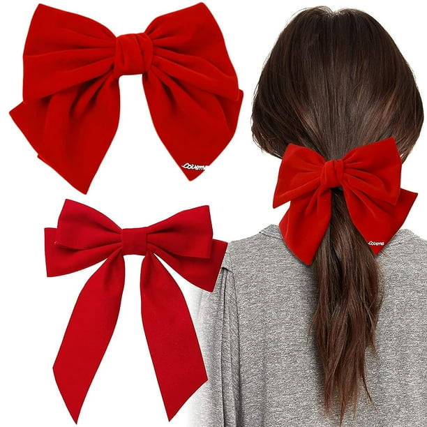 Lazos de terciopelo rojo para el cabello lindos clips de cocodrilo de San  Valentín hechos a mano accesorios de peinado para niñas pequeñas – Yaxa  Costa Rica