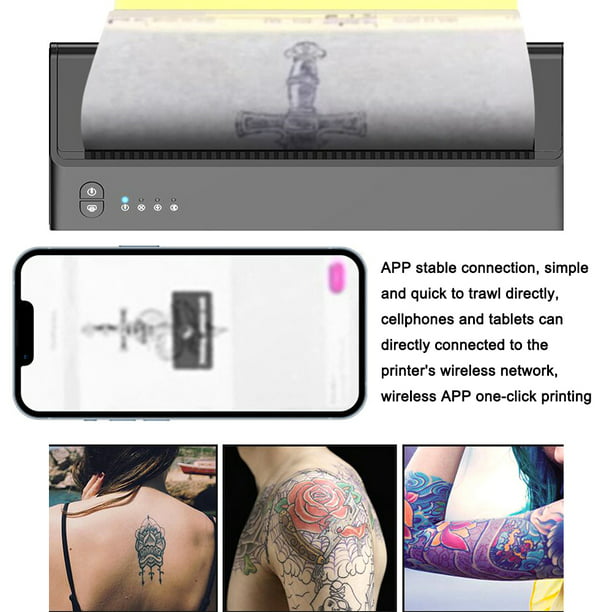 Impresora de tatuajes USB + BT Patrón de tatuajes térmicos Aplicación de  máquina de plant MABOTO Impresora de transferencia
