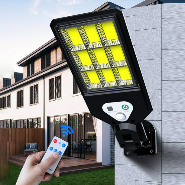 Foco Solar De Pared LED Lamparas Alumbrada Para Exterior Patio Calle Con  Sensor