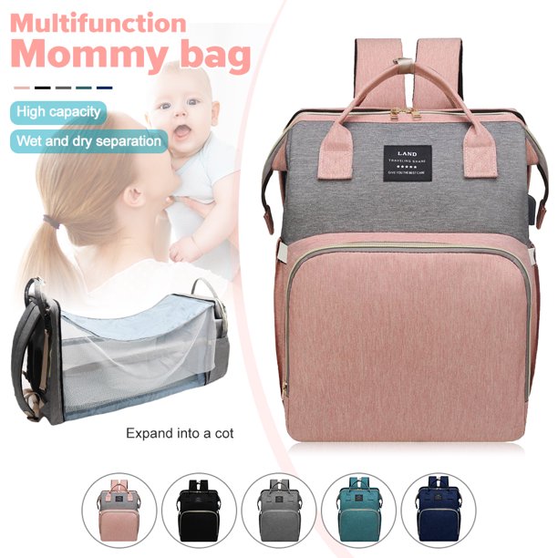 Mochila para pañales, bolsas de bebé para mamá y papá, bolsa de