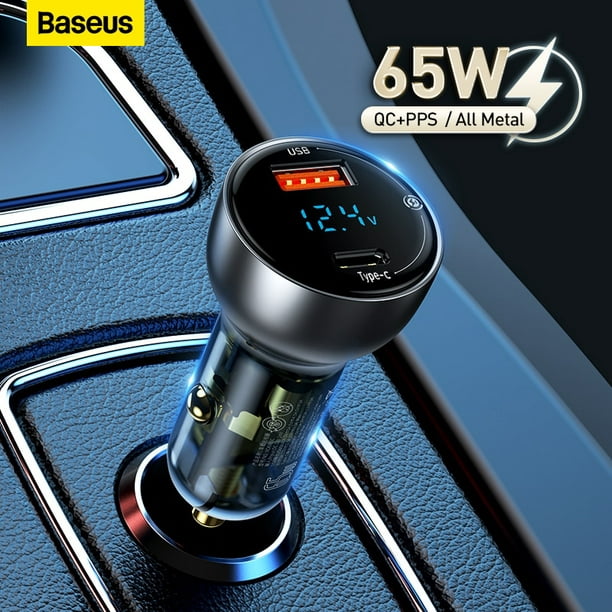 Cargador de coche Baseus 100W Puerto Dual USB Tipo C De Carga Rapida BASEUS