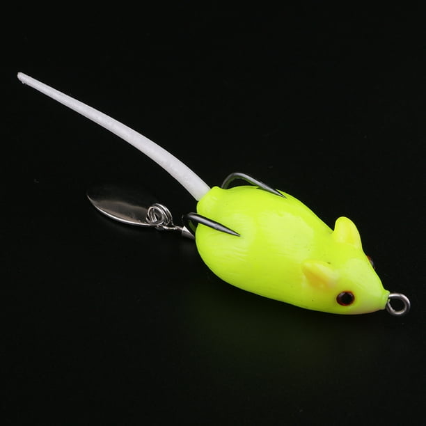 Señuelo de Pesca Artificial en Forma de Ratón, Modelo Spinnerbait, Color  Amarillo, Señuelo de Ratón Sunnimix