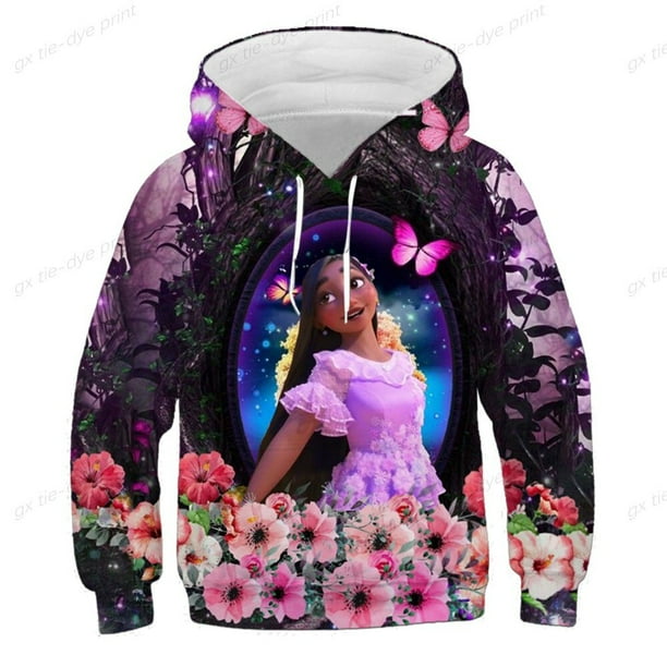 Sudadera capucha flor niña