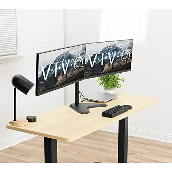 monitor vivo dual de 13 a 30 pulgadas soporte de escritorio totalmente ajustable contiene 2 pantallas planas o curvas standv102f