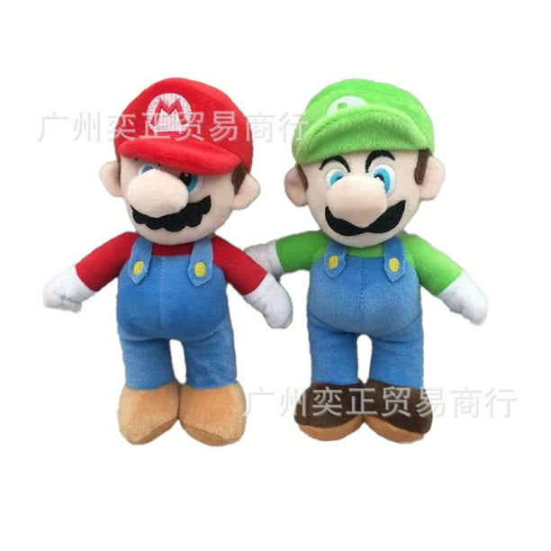 Muñecos de peluche de Super Mario Bros de 25cm para niños, personajes de  Anime, Luigi, figura bonita, juguetes colgantes, muñecos de peluche,  regalos
