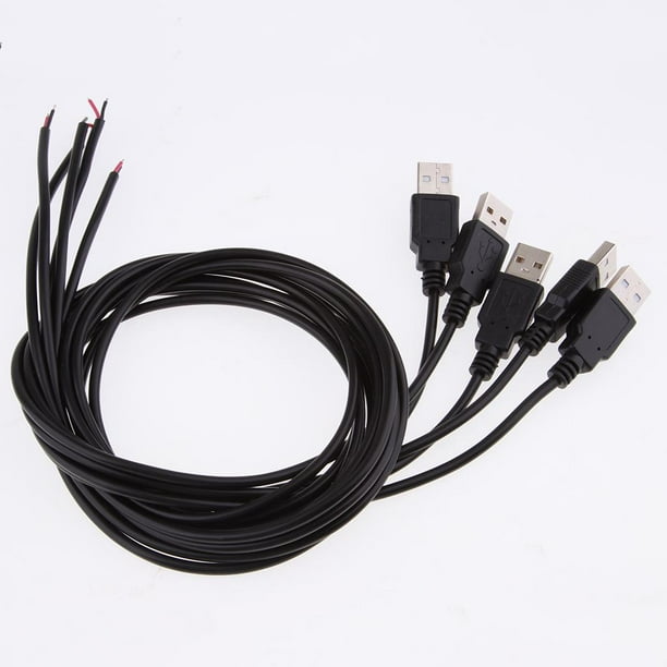 Adaptador USB Micro 2.0 Macho a Cable 2 hilos