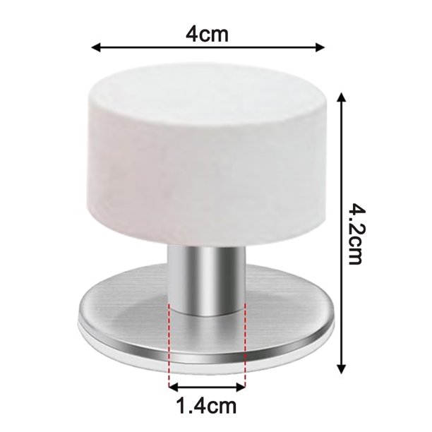 Topes de puerta autoadhesivos de 2 piezas, robustos topes de goma de acero  inoxidable para puertas con pegatinas adicionales: protección contra  abolladuras, tope y absorción de sonido, tapa de goma Adepaton 221035-1