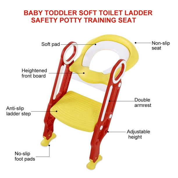 WC infantil con escalera WC infantil regulable WC universal para bebés con  escalones Reductor de WC para bebés WC infantil con escalera parcialmente  abatible ancho: aprox ANGGREK Otros