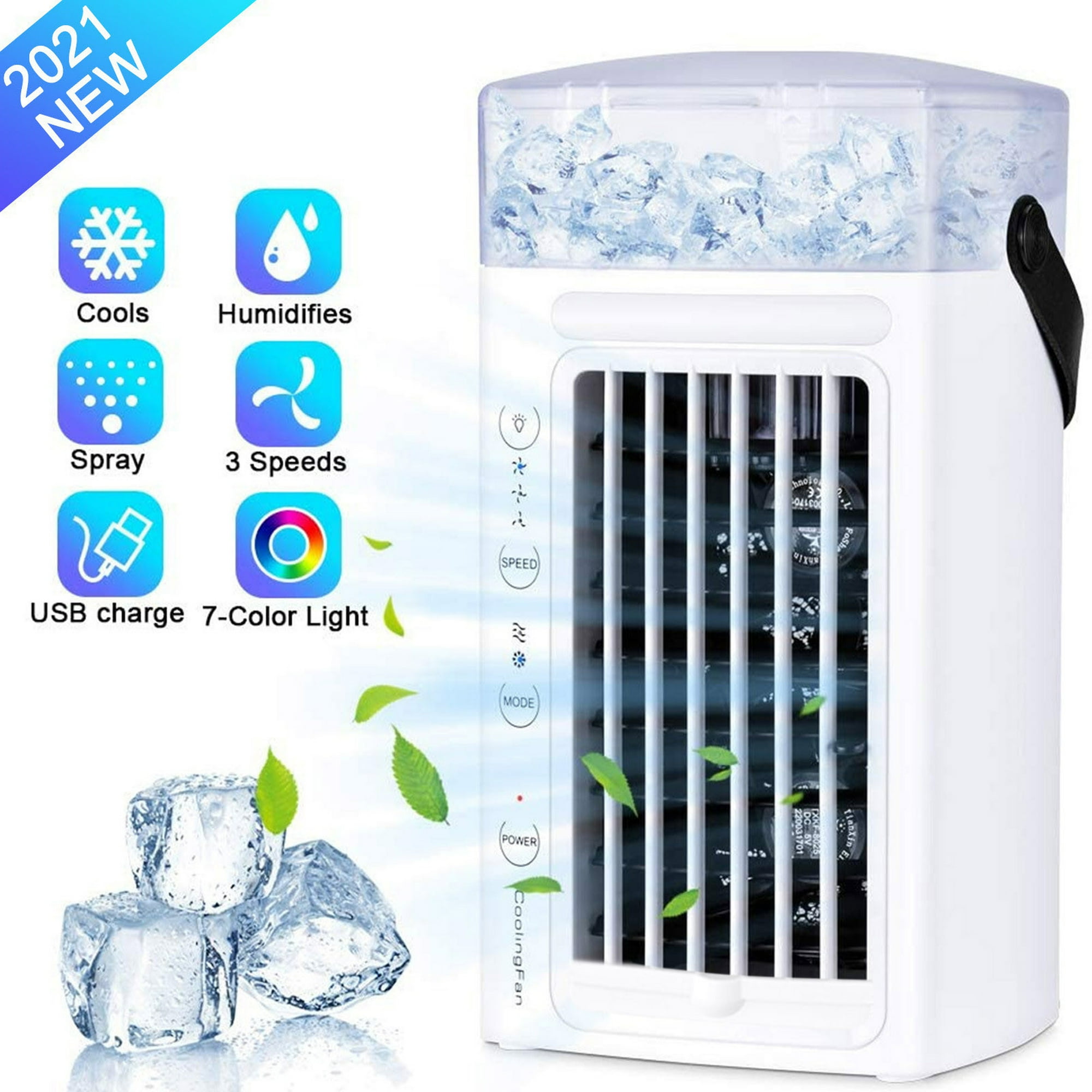 Aire acondicionado sin ventanas, humidificador de ventilador, ventilador  USB de 500 ml, humidificador, enfriador de aire, diseño fácil de usar  Jadeshay A