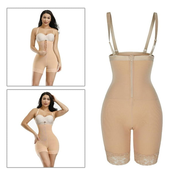 Fajas moldeadoras de cuerpo con control de abdomen para mujer,  levantamiento de glúteos, cintura alta, sin costuras, con realzador  acolchado de