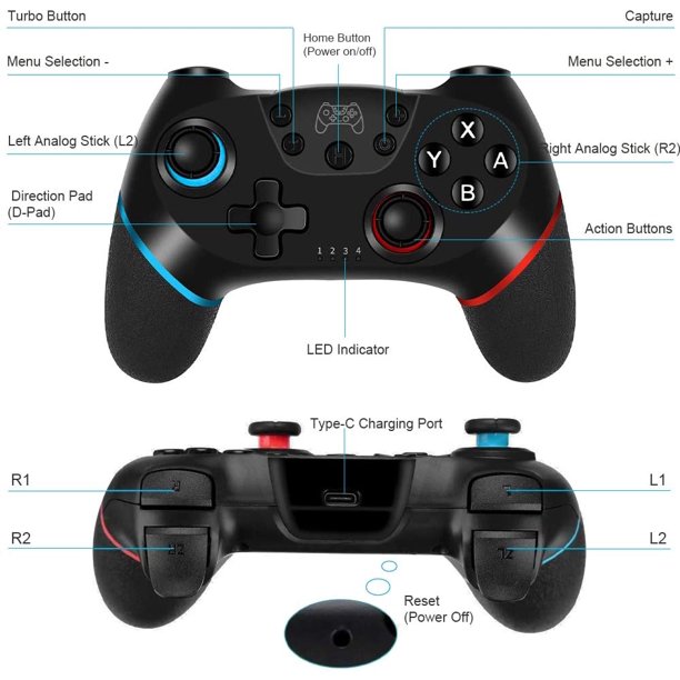 Mando con cable para PC Joystick USB Gamepad para Xbox 360 Diseño  ergonómico oso de fresa Electrónica