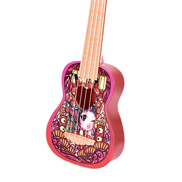 Guitarra de juguete para ukelele para , juguetes para ,6 rosado Sunnimix  Juguetes de ukelele para niños