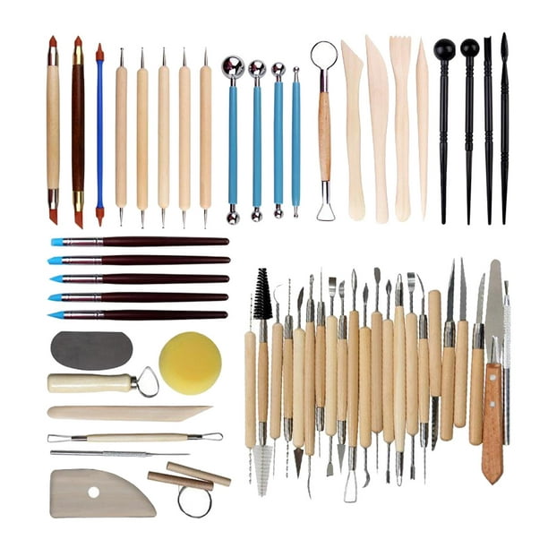 Herramientas de escultura de arcilla de plástico, herramientas de arcilla  de modelado para niños, kit de herramientas de escultura de doble cabeza, 9