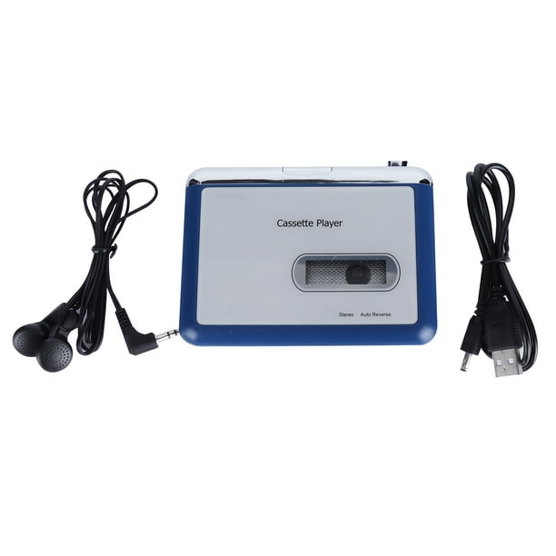 Reproductor de cassette Bluetooth con auriculares, reproductor de cinta  Bluetooth salida a auriculares/altavoz, Walkman portátil cassette  reproductor