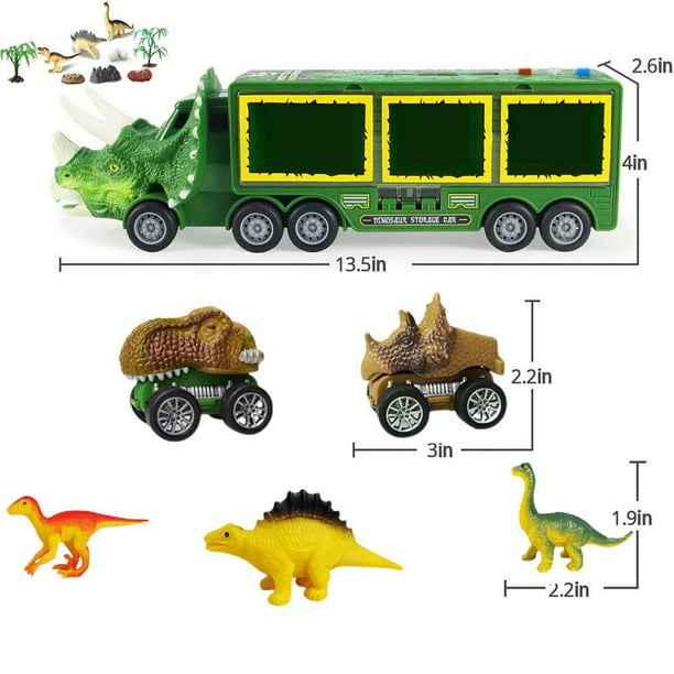 Camión de transporte de dinosaurio creativo, coche de dinosaurio