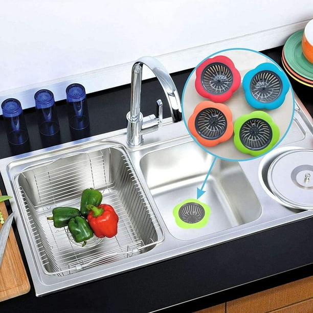  SEWOART 1 juego de colador de fregadero colador de alimentos de  acero inoxidable fregadero de pelo cocina y comedor juegos de fregadero  colador de fregadero de cocina colador de fregadero filtro