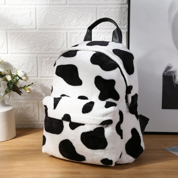 Mochila de estilo preppy para mujer con estampado de lona, ​​mochila grande  informal para mujer (vaca) Likrtyny Para estrenar