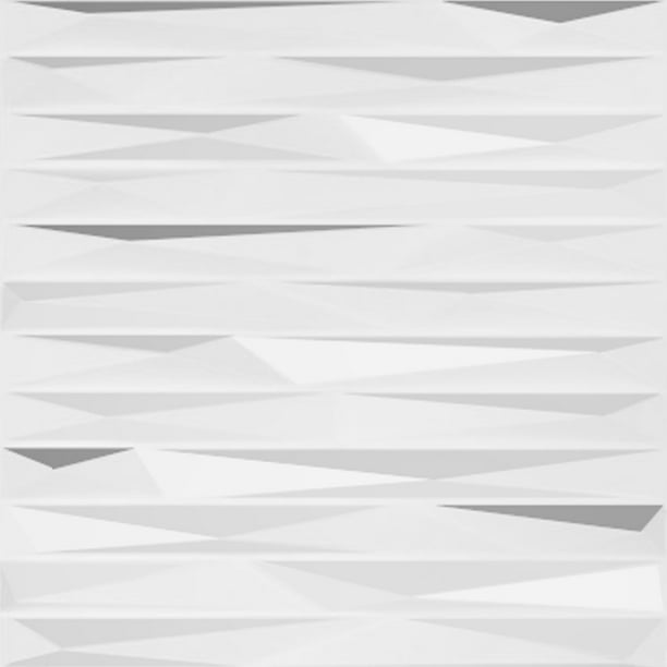 Panel 3D para pared, muro 3D, Panel decorativo resistente al agua , paquete  de 10 piezas, Decoración oficina, casa, comercial, color blanco mate (S090) PANEL  DECORATIVO S090 DUNAS
