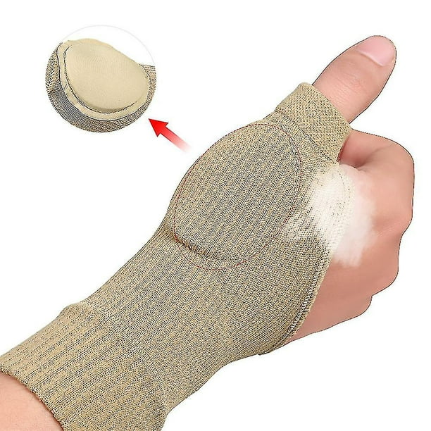 Guantes de terapia de compresión con relleno de gel para pulgar, mano,  muñeca, soporte para artritis, guantes de compresión brillar Electrónica
