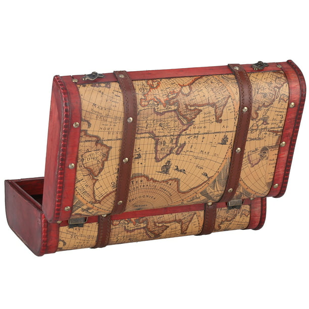 Alvinlite Maleta de madera vintage con cerradura de hebilla, maleta retro  caja de almacenamiento de madera decoración de estudio exhibición de  ventana