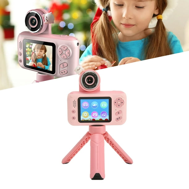 Cámara para niños, cámara para niños con trípode, lente giratoria de 180 °,  foto de 40MP y video HD de 720P / IPS Sc de 2.4 pulgadas