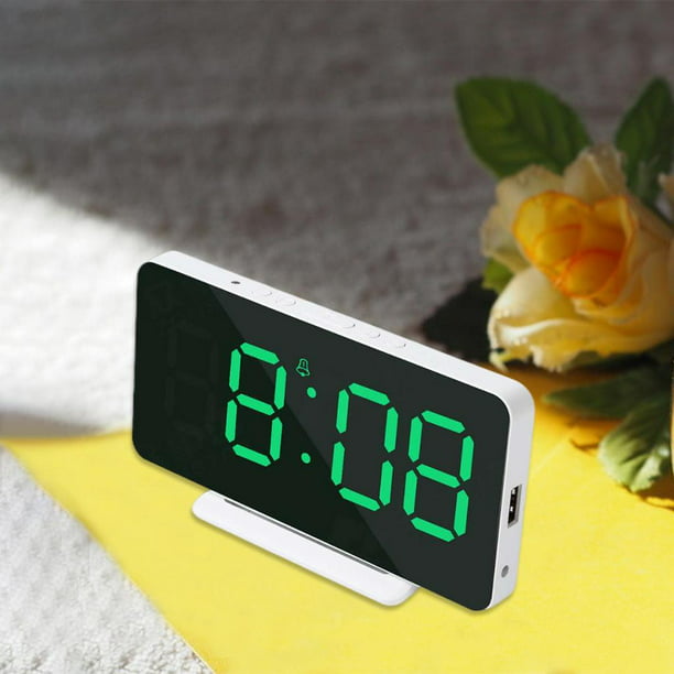 Reloj despertador Digital LED moderno, reloj despertador de escritorio o  pared, de temperatura Colck, fecha de repetición, duale Colco despertador