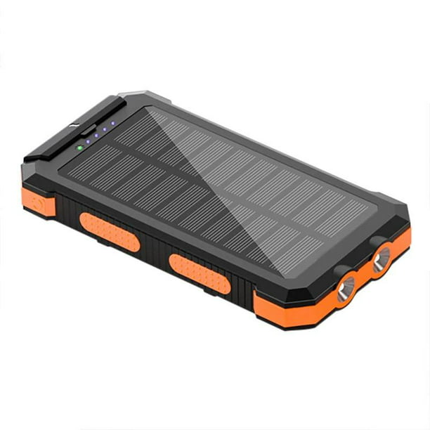 Cargador solar de carga rápida, cargador de panel de batería portátil de  30000 mAh, cargador de batería QC3.0 de doble puerto USB para todos los