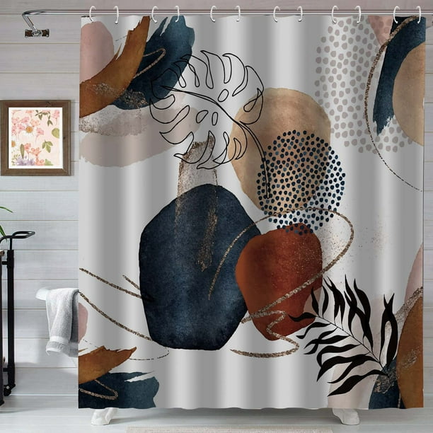 Juego de cortinas de ducha, cortina de ducha moderna para decoración de  baño, cortinas de ducha de tela tejida de lujo, 72 x 72 JAMW Sencillez
