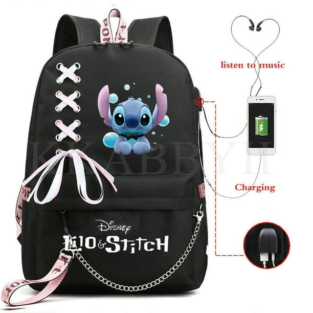 Conjunto de mochila Stitch - 3pcs Multi-pocket casual Travel School Bag  para adolescentes - mochilas de alta calidad, ideal para mujeres y hombres