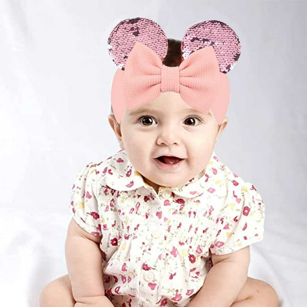 1 Uds. Diadema lazos de lentejuelas para niña bebé con orejas de ratón brillantes para recién nacidos, pequeños, diadema de moda para Ormromra 223241-2 | Walmart en línea