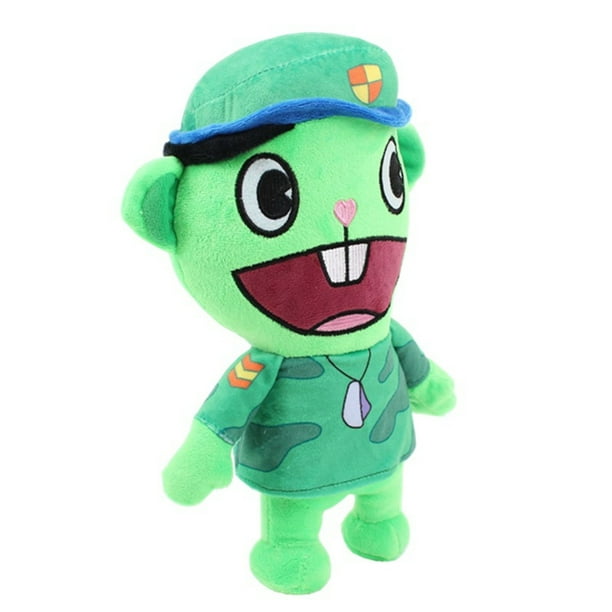 Happy Tree Friends Flippy Fliqpy Muñeco de peluche Anime Peluche - Verde  militar oso de fresa Electrónica