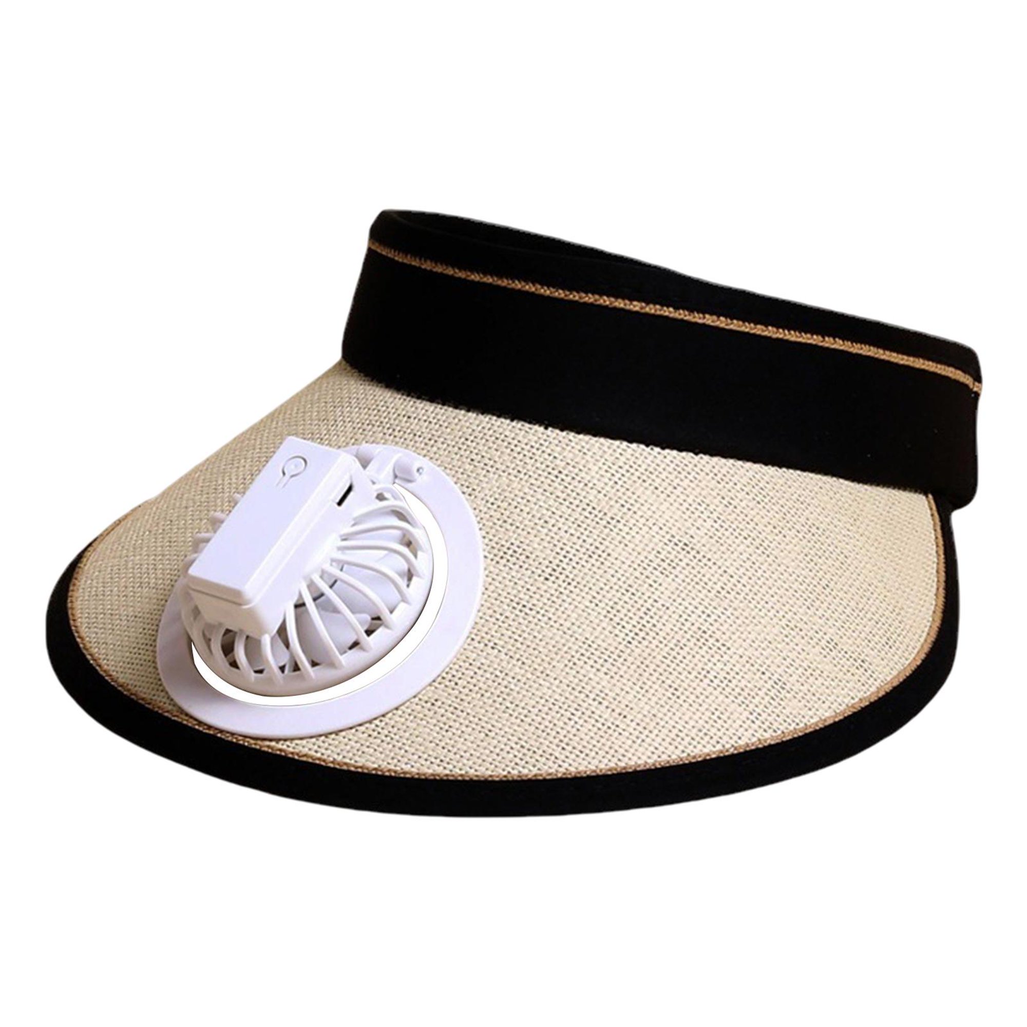 Gorra de ventilador de sombra portátil, sombrero de Sol de estilo informal  de verano, gorra de ventilador de carga USB de moda para tenis, vacaciones  al aire libre - AliExpress