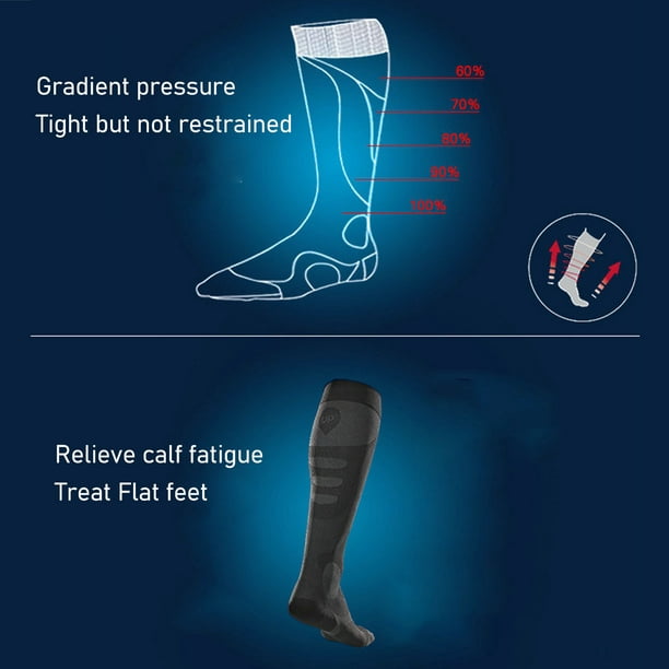 1 o 3 pares de calcetines de compresión deportivos hasta la rodilla