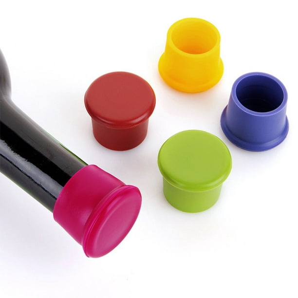  Tapones de vino – Tapas de silicona para botellas de vino –  Tapones reutilizables irrompibles – Tapones de vino – Regalos de vino con  sello hermético – Juego de 2 accesorios