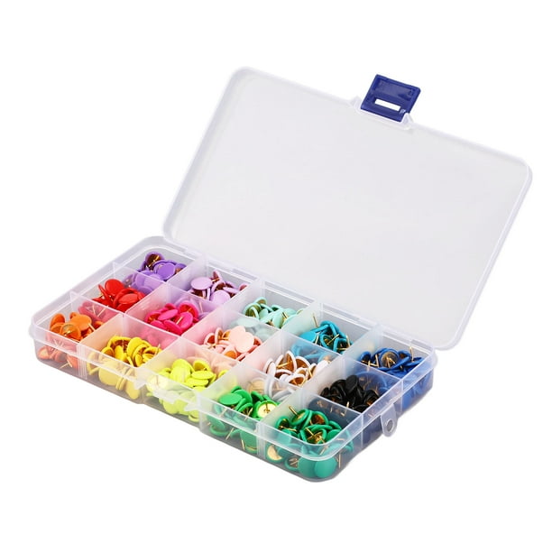 Chinchetas Decorativas, 1 Caja De Tachuelas De 15 Colores Con Caja  Transparente Para Panel De Corcho LYUMO Otros