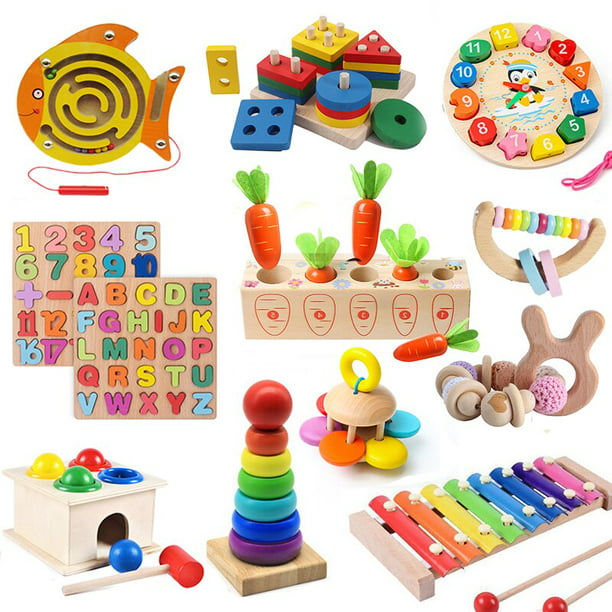 Juguetes Montessori 2 en 1, Juegos Educativos Niños 1 2 3 4 Años