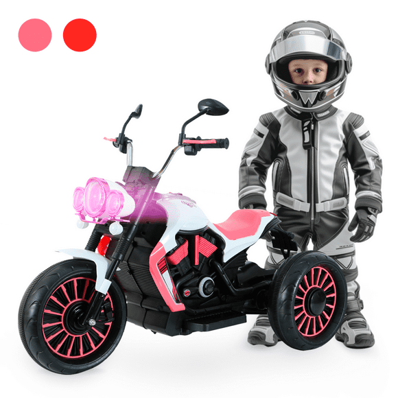 carro montable electrónico para niños y niñas de 2 a 5 años  moto eléctrica con batería recargable luces y sonido radio bluetooth  usb  hecho de polipropileno resistente