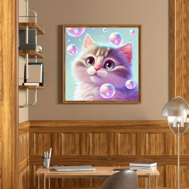 Kit de pintura de diamantes para bricolaje cuadro de pared de palabras de  gato de taladro cuadrado completo (FF466) Sywqhk Decoración hogareña
