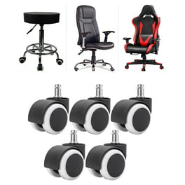 Ruedas de repuesto para silla de oficina, 5 ruedas para silla de oficina de  2 pulgadas, resistentes, ruedas de goma giratorias silenciosas para suelos
