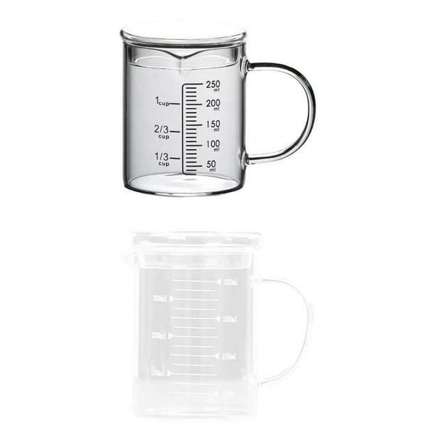  Vaso medidor de vidrio de borosilicato, transparente