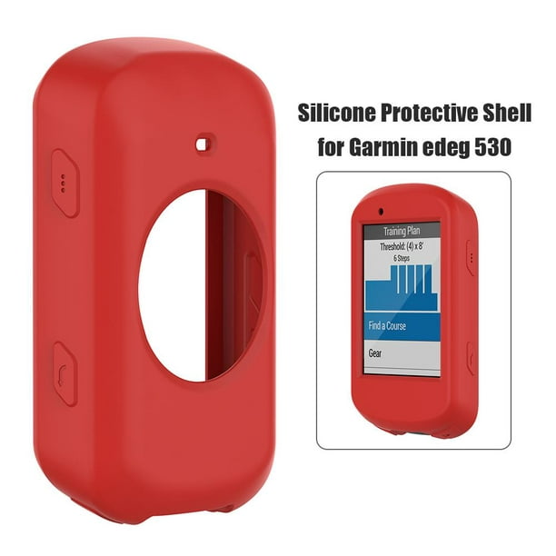 Estuche Protector Funda De Silicona Para Ordenador De Bicicleta Garmin Edge  530 Gps (Rojo)