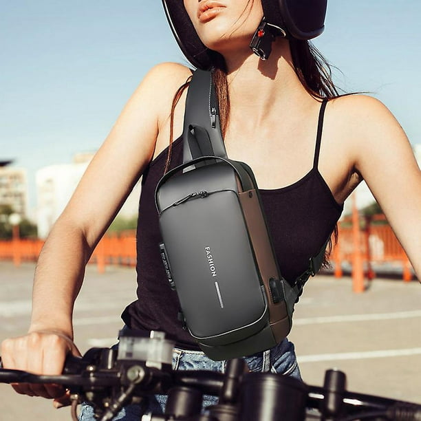 Bolso de hombro digital de moda para hombre, mochila cruzada multifuncional  antirrobo, bolsa de pecho, Ciclismo