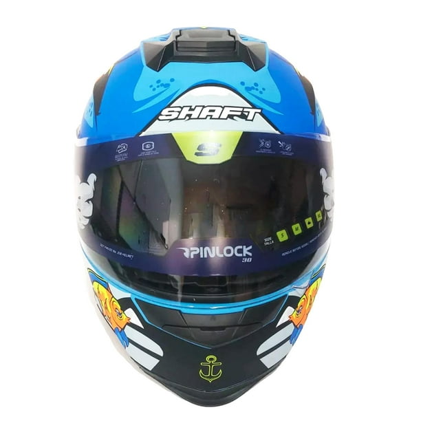 Casco de moto modular Sun Casco de motocross Unisex para hombres y Azul  Sharpla Timón de la motocicleta