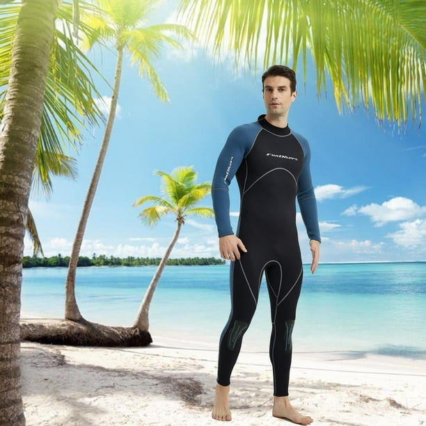 Trajes de neopreno para hombre de 3 mm, trajes de buceo completos , natación, manga , mantener el ca Baoblaze traje de de los hombres | en línea