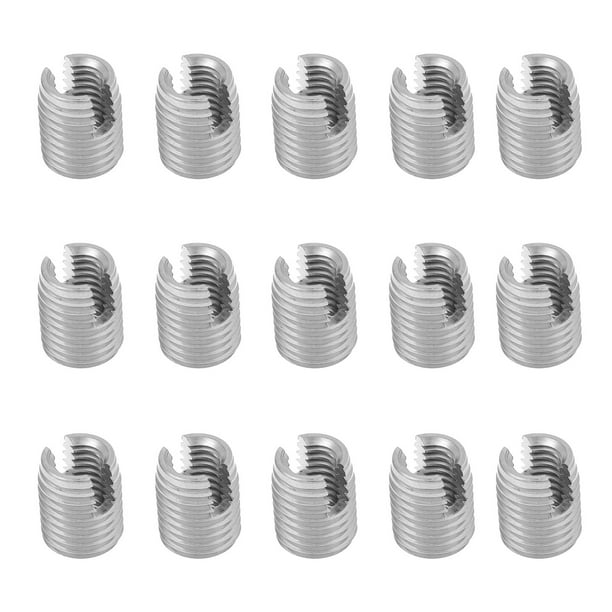 20 piezas insertos roscados de acero inoxidable sus303, m8 x 15mm