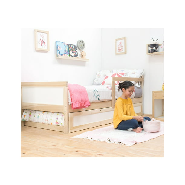 Cama Doble Individual con Canguro cama Nido Para Niños Montessori Kit Mobiliario Kit Nordico; Montessori | Bodega en