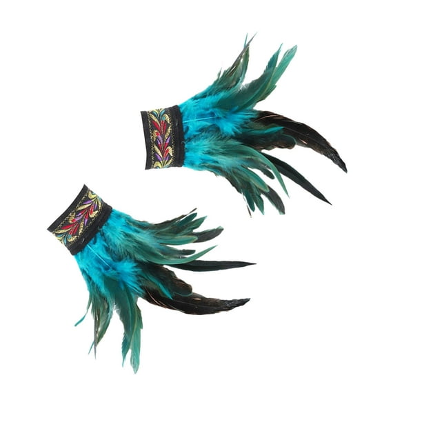 Pulsera de plumas azules  Disfraces rapidos y faciles, Traje de pájaro,  Guantes elegantes