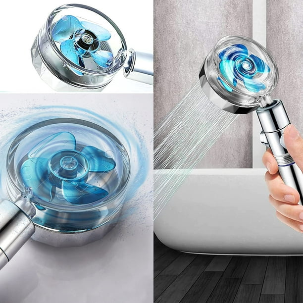 Cabezal de ducha cromado modelo cuadrado con sistema antical y ahorro de  agua